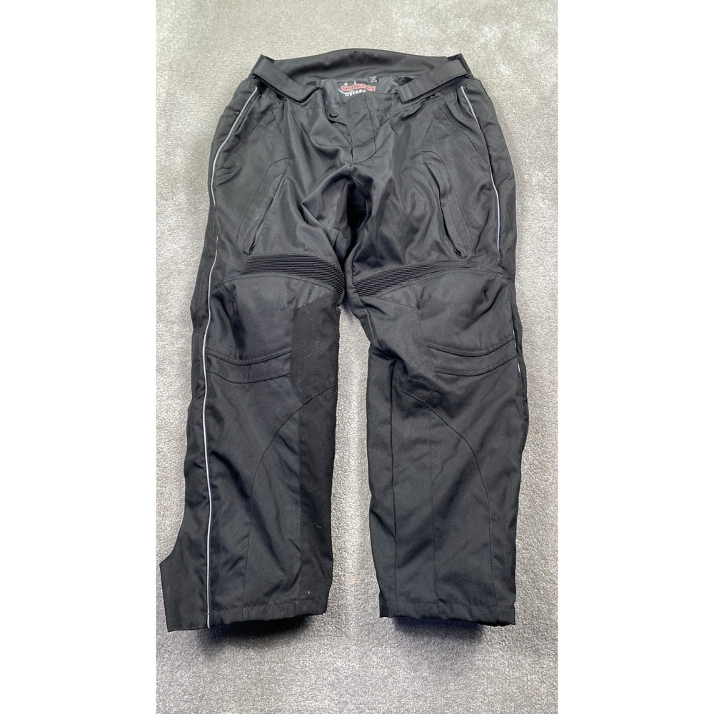 Tour Master Overpant Mens XXL 38-40 Black Textile Motorcycle Riding Pants